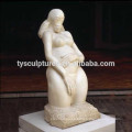 Beautiful stone abstract decorative nude fat ladies sculpture marble sitting abstract girl statue